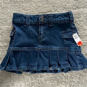 Gap Girls Cotton Pleated Denim Cargo Skirt size 8